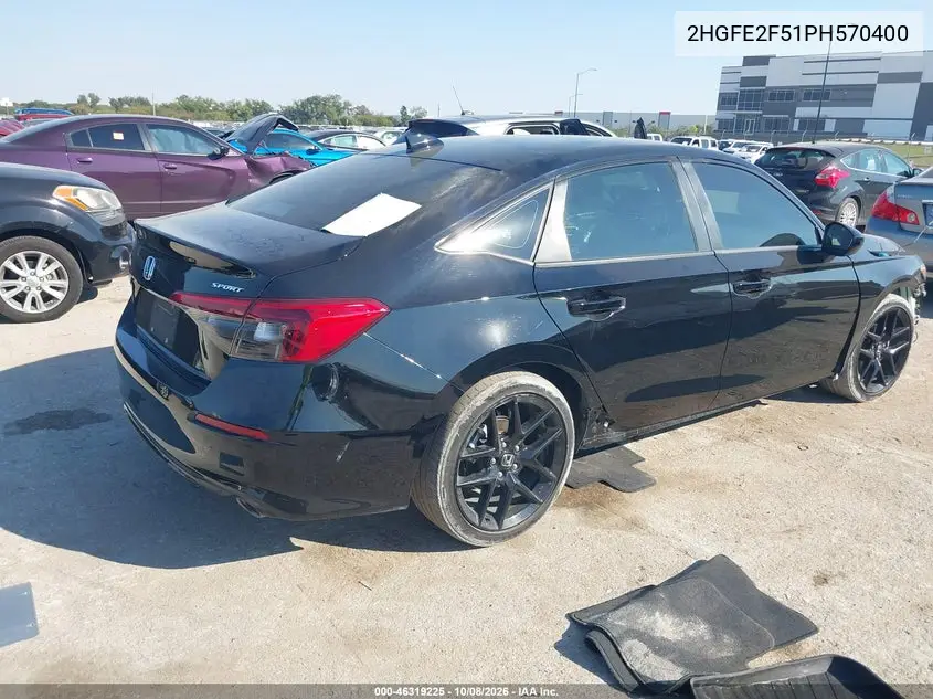 2023 HONDA CIVIC VIN 2HGFE2F51PH570400 — фото 4