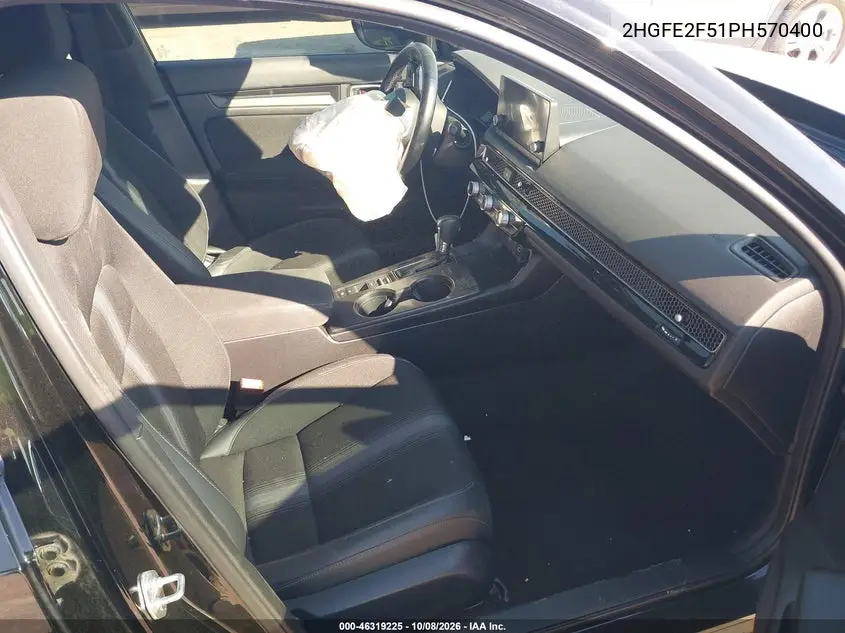 2023 HONDA CIVIC VIN 2HGFE2F51PH570400 — фото 5