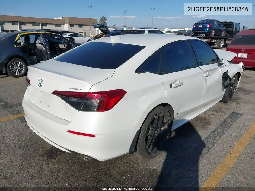 2023 HONDA CIVIC VIN 2HGFE2F58PH508346 — фото 4