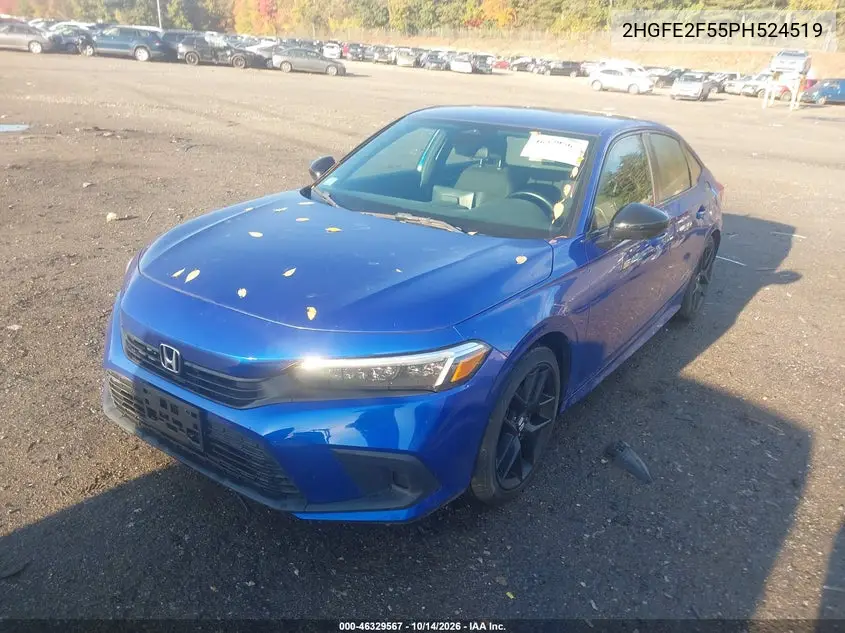 2023 HONDA CIVIC VIN 2HGFE2F55PH524519 — фото 2
