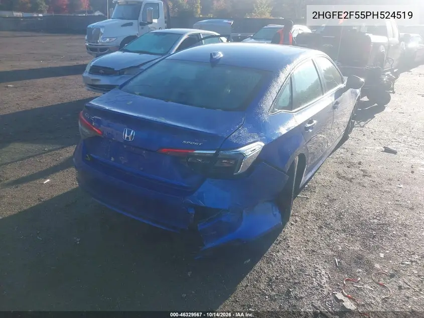 2023 HONDA CIVIC VIN 2HGFE2F55PH524519 — фото 4