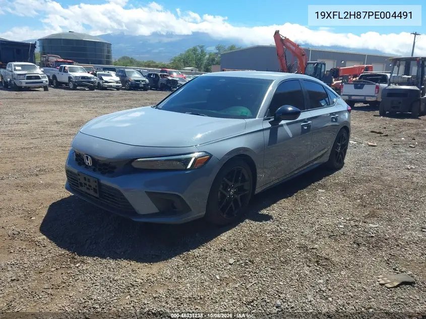 2023 HONDA CIVIC VIN 19XFL2H87PE004491 — фото 2