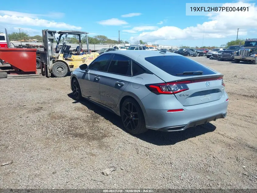 2023 HONDA CIVIC VIN 19XFL2H87PE004491 — фото 3