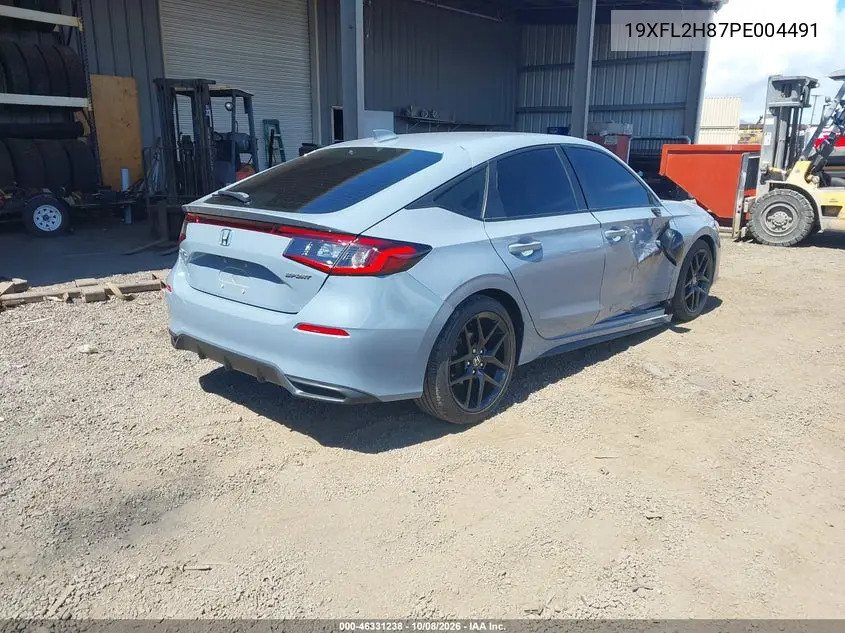 2023 HONDA CIVIC VIN 19XFL2H87PE004491 — фото 4