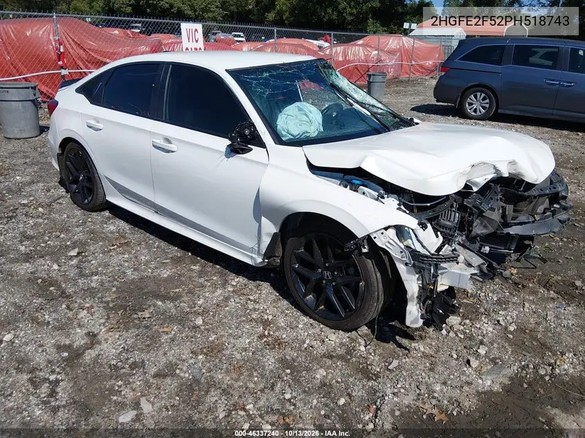 HONDA CIVIC 2023, VIN 2HGFE2F52PH518743