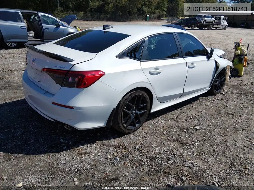 2023 HONDA CIVIC VIN 2HGFE2F52PH518743 — фото 4