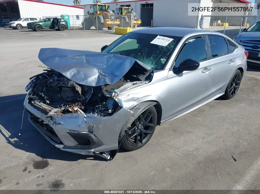 2023 HONDA CIVIC VIN 2HGFE2F56PH557867 — фото 2