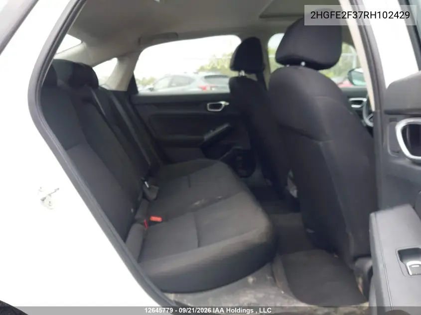 2024 HONDA CIVIC VIN 2HGFE2F37RH102429 — фото 8