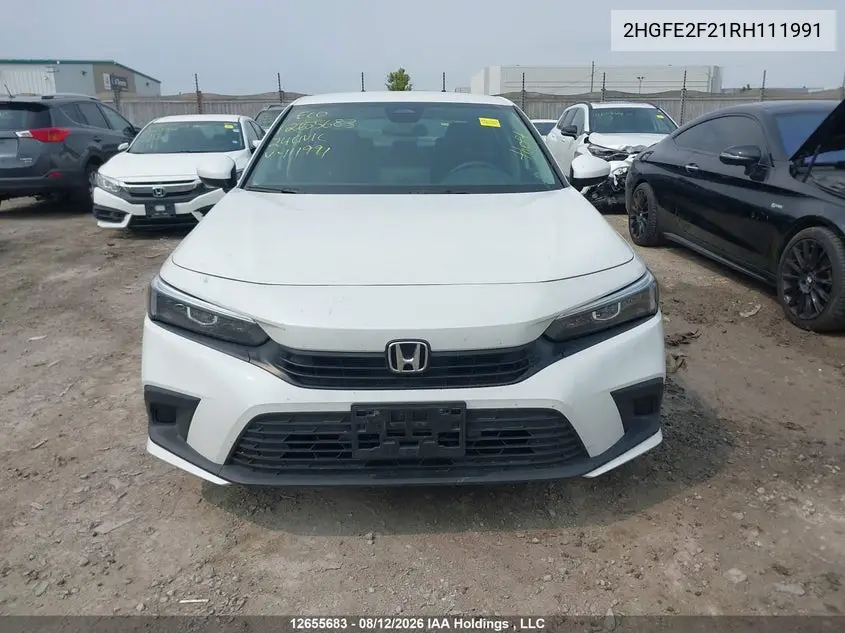 2024 HONDA CIVIC VIN 2HGFE2F21RH111991 — фото 10