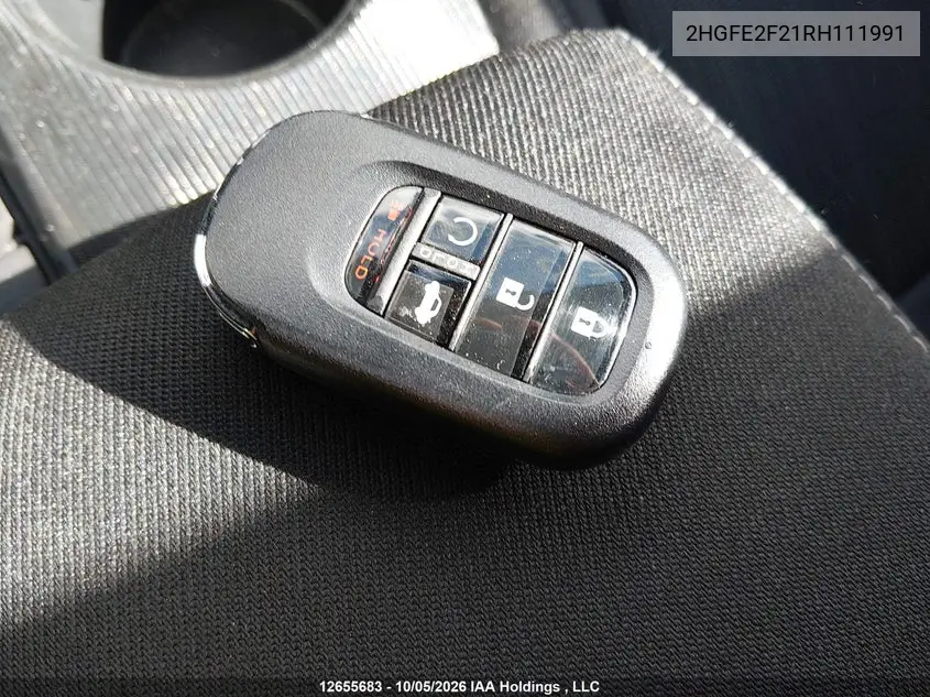 2024 HONDA CIVIC VIN 2HGFE2F21RH111991 — фото 11