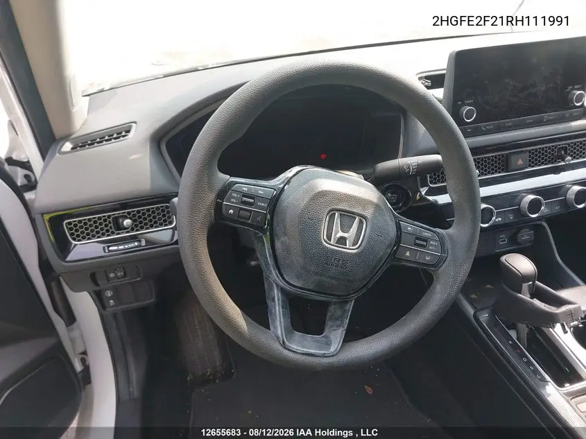 2024 HONDA CIVIC VIN 2HGFE2F21RH111991 — фото 15