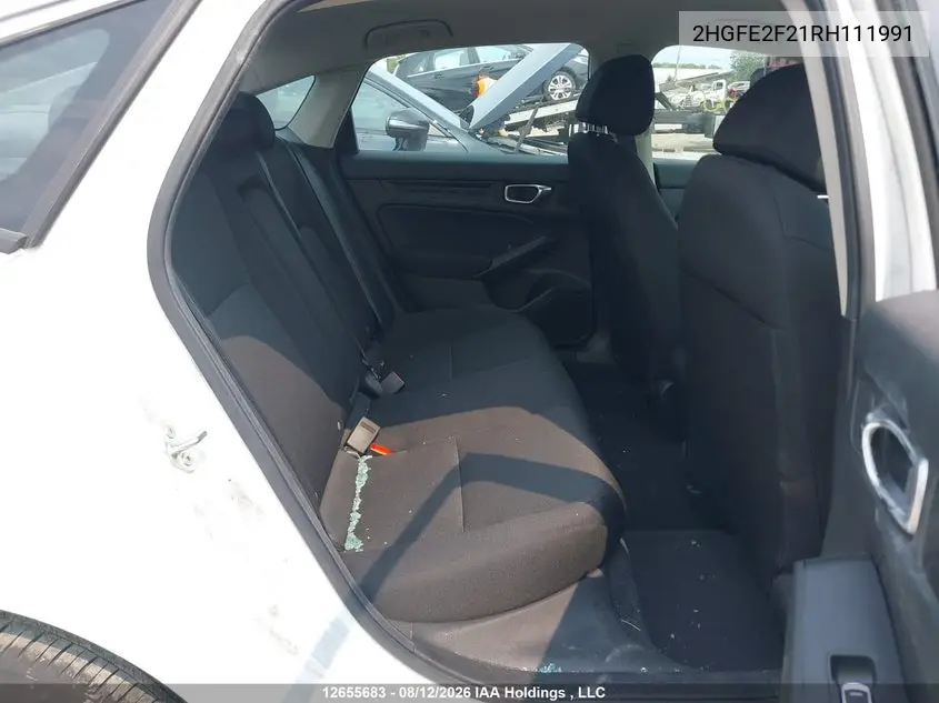 2024 HONDA CIVIC VIN 2HGFE2F21RH111991 — фото 8