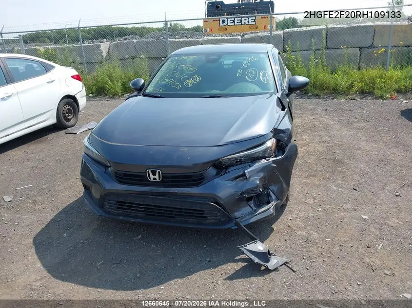 2024 HONDA CIVIC VIN 2HGFE2F20RH109133 — фото 12
