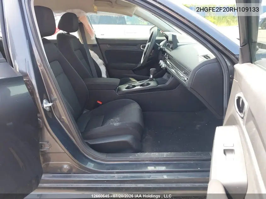 2024 HONDA CIVIC VIN 2HGFE2F20RH109133 — фото 5