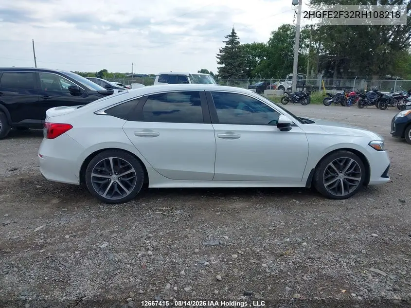 2024 HONDA CIVIC VIN 2HGFE2F32RH108218 — фото 12