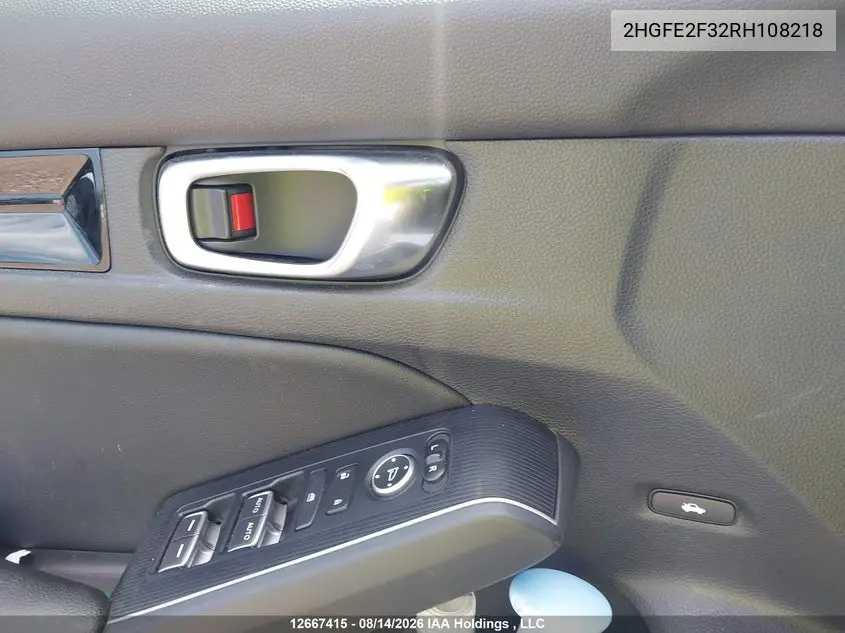 2024 HONDA CIVIC VIN 2HGFE2F32RH108218 — фото 18