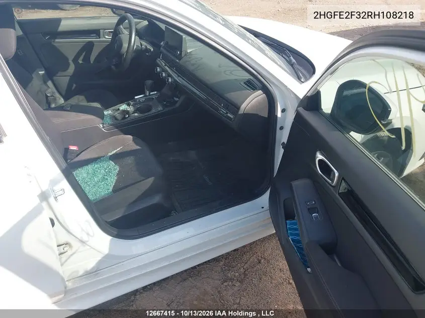 2024 HONDA CIVIC VIN 2HGFE2F32RH108218 — фото 5