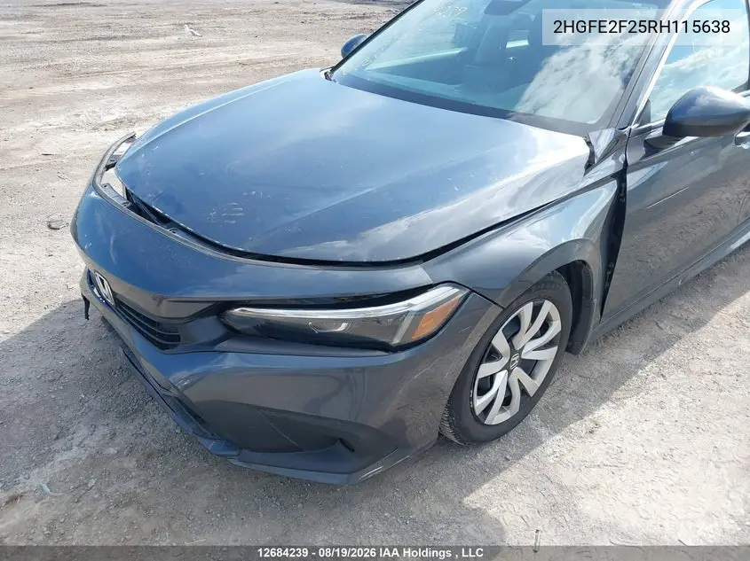 2024 HONDA CIVIC VIN 2HGFE2F25RH115638 — фото 19