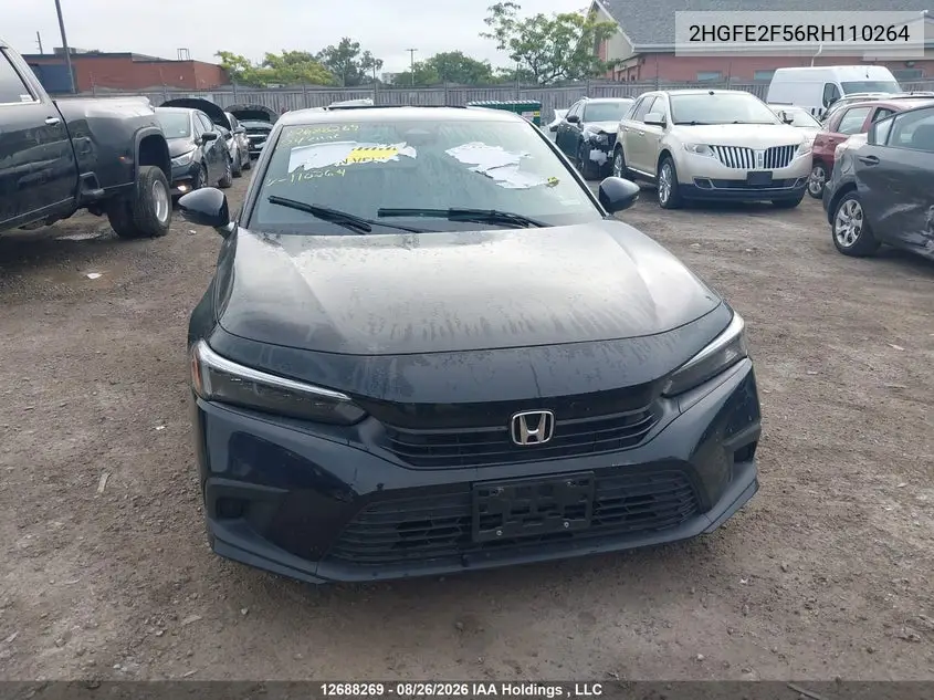 2024 HONDA CIVIC VIN 2HGFE2F56RH110264 — фото 11