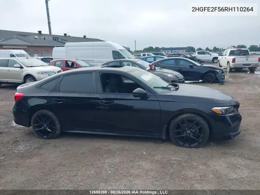 2024 HONDA CIVIC VIN 2HGFE2F56RH110264 — фото 12