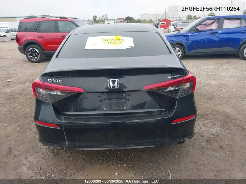 2024 HONDA CIVIC VIN 2HGFE2F56RH110264 — фото 15