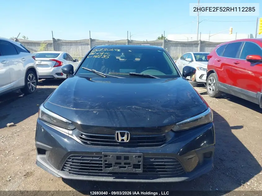 2024 HONDA CIVIC VIN 2HGFE2F52RH112285 — фото 11
