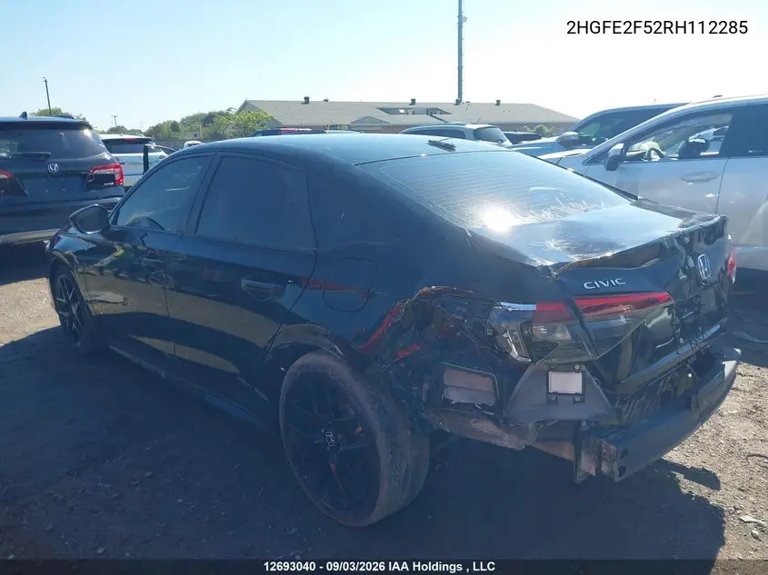 2024 HONDA CIVIC VIN 2HGFE2F52RH112285 — фото 13