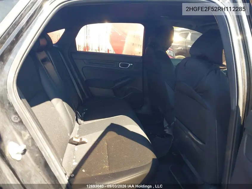 2024 HONDA CIVIC VIN 2HGFE2F52RH112285 — фото 8
