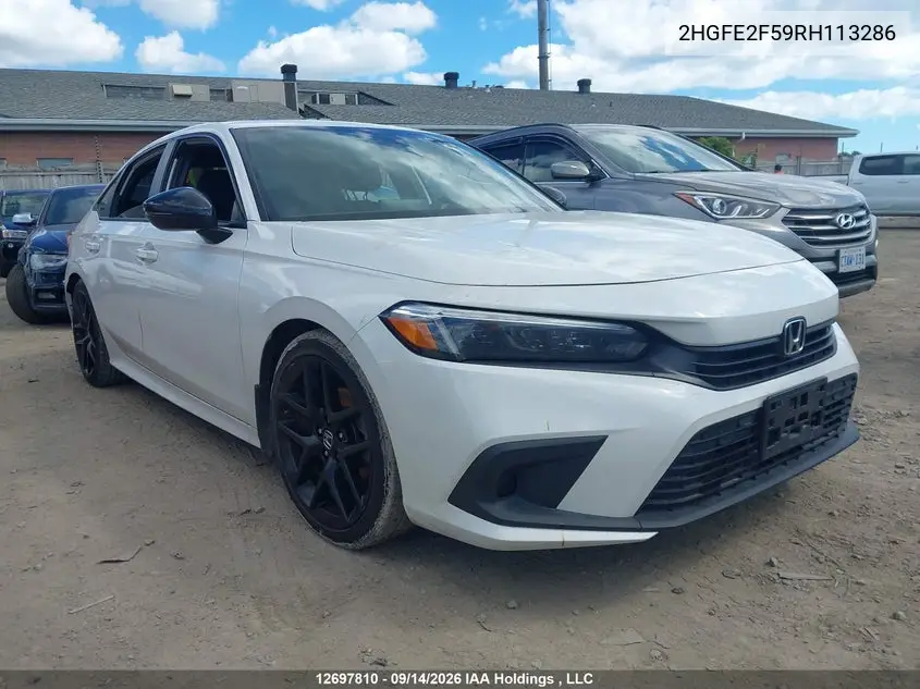 HONDA CIVIC 2024, VIN 2HGFE2F59RH113286