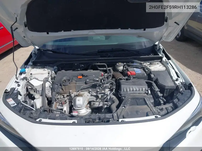 2024 HONDA CIVIC VIN 2HGFE2F59RH113286 — фото 10