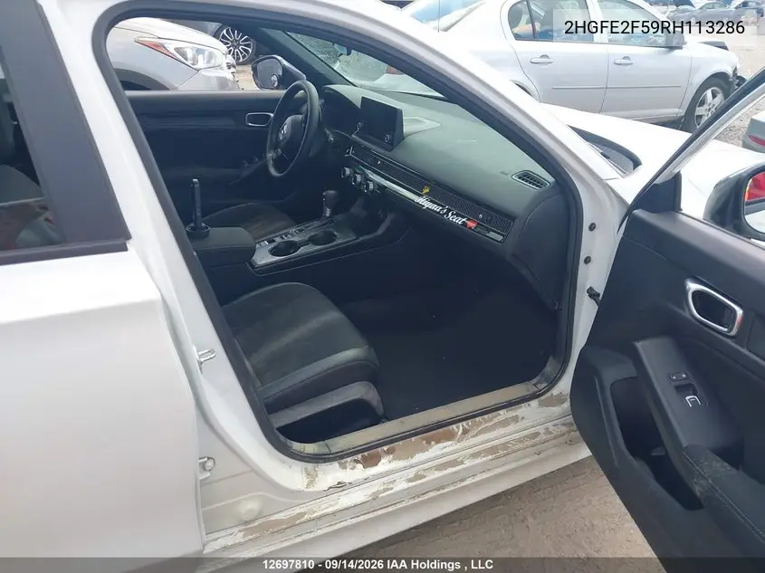 2024 HONDA CIVIC VIN 2HGFE2F59RH113286 — фото 5