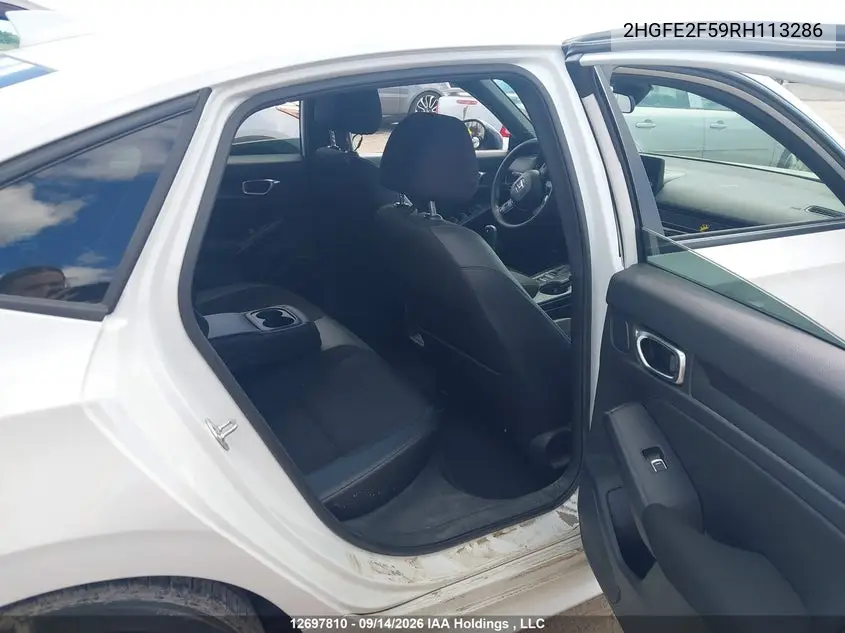 2024 HONDA CIVIC VIN 2HGFE2F59RH113286 — фото 8