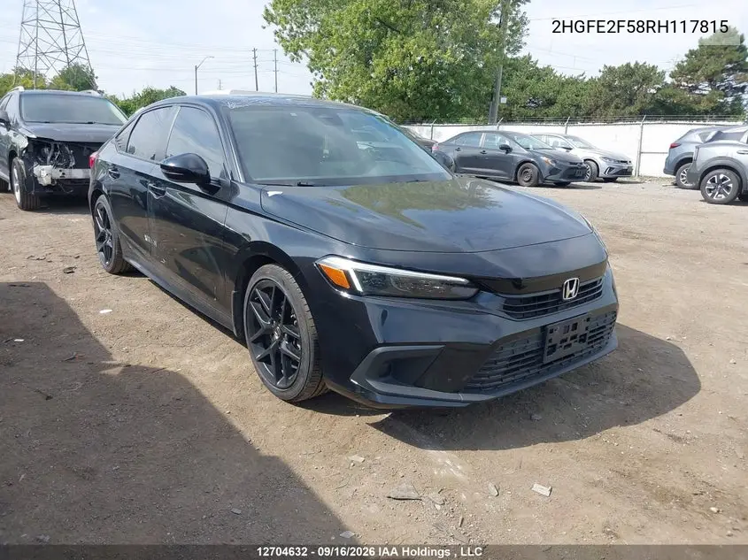 HONDA CIVIC 2024, VIN 2HGFE2F58RH117815