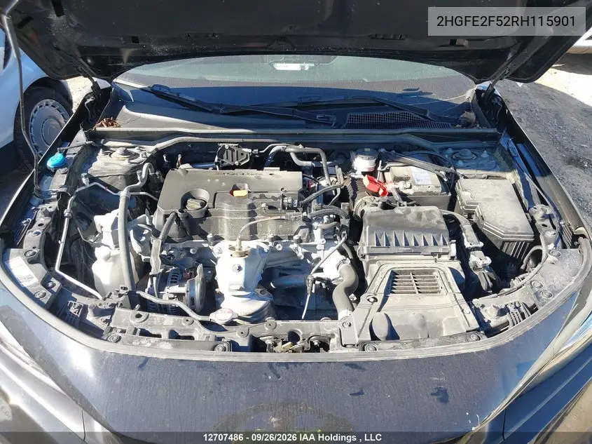 2024 HONDA CIVIC VIN 2HGFE2F52RH115901 — фото 10