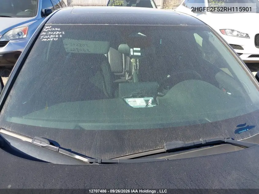 2024 HONDA CIVIC VIN 2HGFE2F52RH115901 — фото 17