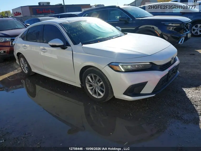 HONDA CIVIC 2024, VIN 2HGFE2F35RH108777