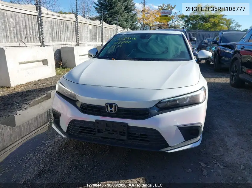 2024 HONDA CIVIC VIN 2HGFE2F35RH108777 — фото 12