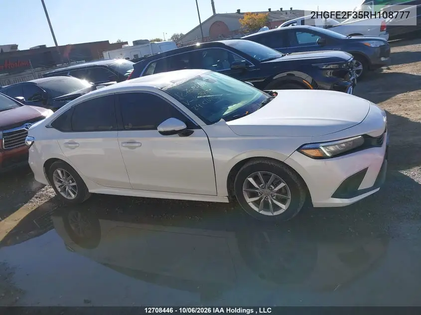 2024 HONDA CIVIC VIN 2HGFE2F35RH108777 — фото 13
