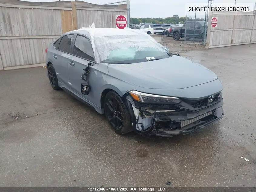 HONDA CIVIC 2024, VIN 2HGFE1E5XRH080701