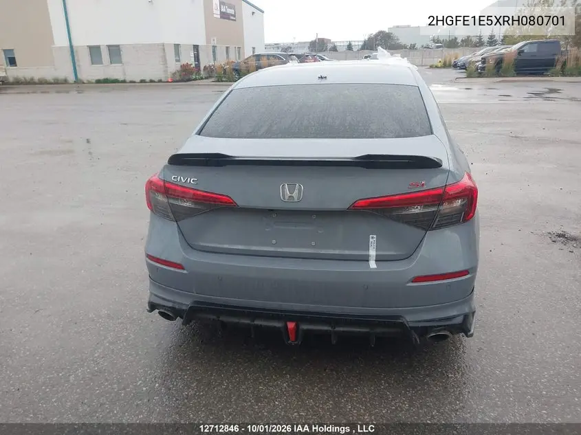 2024 HONDA CIVIC VIN 2HGFE1E5XRH080701 — фото 16