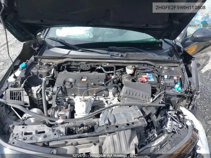 2024 HONDA CIVIC VIN 2HGFE2F59RH110808 — фото 10