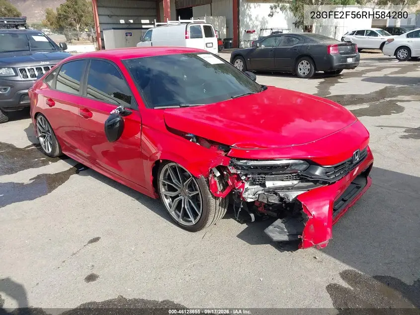 HONDA CIVIC 2024, VIN 2HGFE2F56RH584280