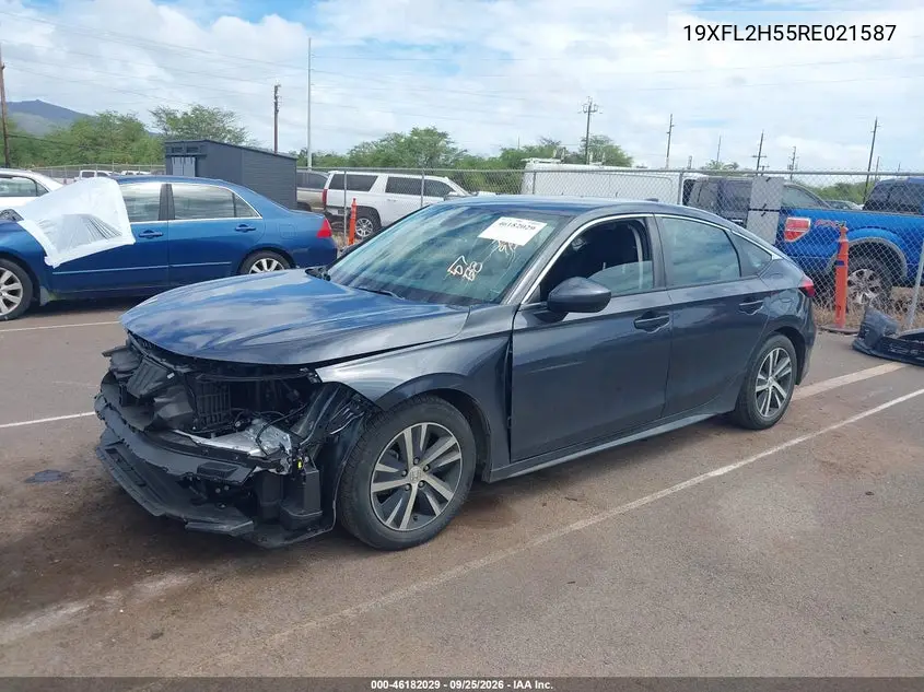 2024 HONDA CIVIC VIN 19XFL2H55RE021587 — фото 2