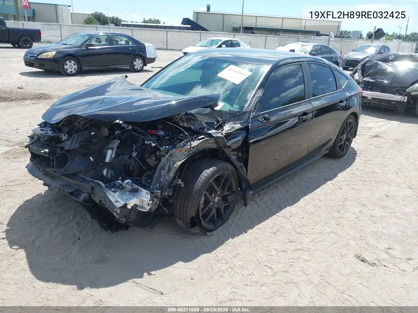 2024 HONDA CIVIC VIN 19XFL2H89RE032425 — фото 2