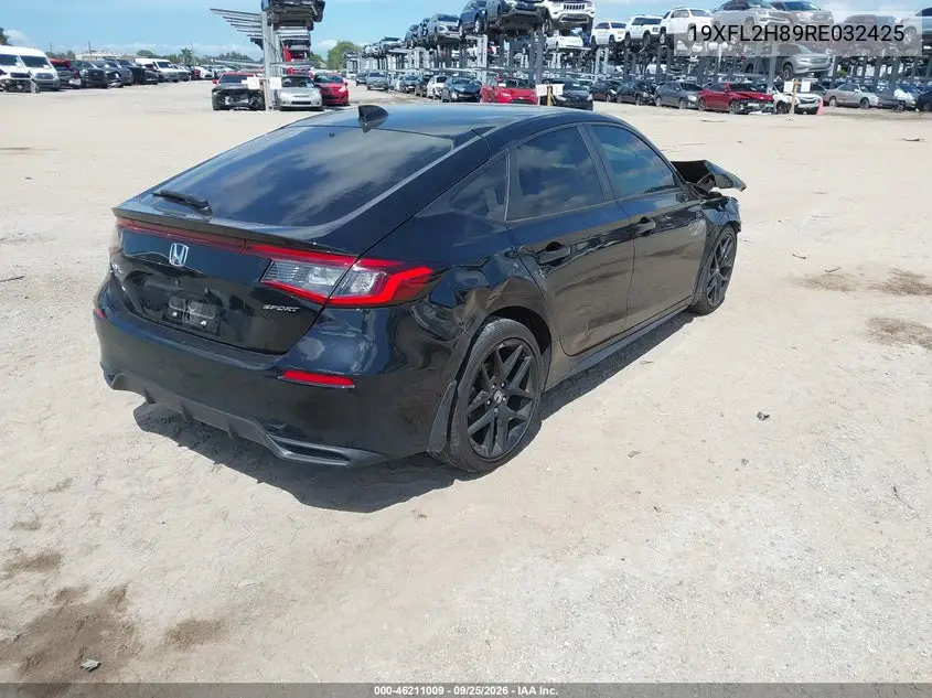 2024 HONDA CIVIC VIN 19XFL2H89RE032425 — фото 4