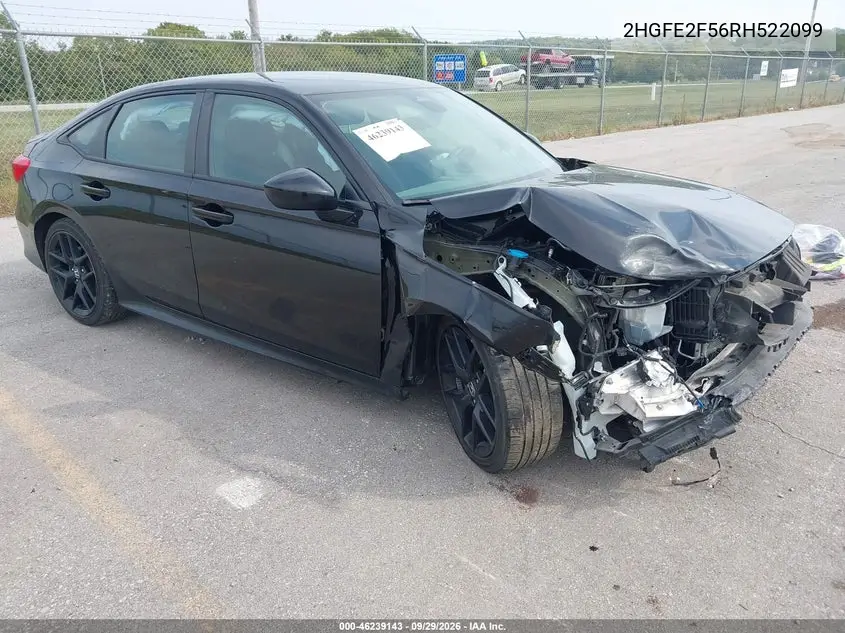 HONDA CIVIC 2024, VIN 2HGFE2F56RH522099