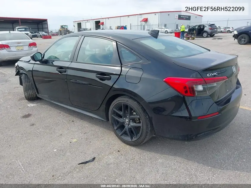 2024 HONDA CIVIC VIN 2HGFE2F56RH522099 — фото 3