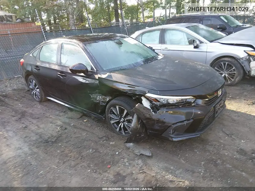 HONDA CIVIC 2024, VIN 2HGFE1F76RH341029