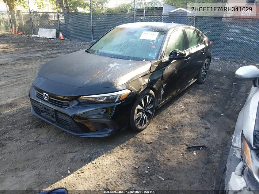 2024 HONDA CIVIC VIN 2HGFE1F76RH341029 — фото 2