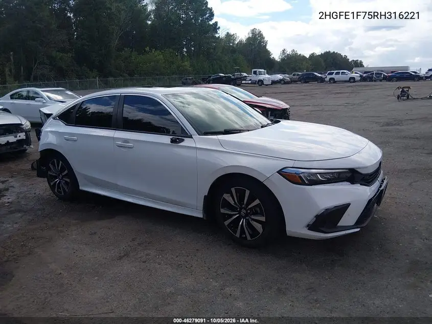 HONDA CIVIC 2024, VIN 2HGFE1F75RH316221